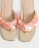 Glamorous Glamorous flip flops with faux shells in coral-Orange - 2
