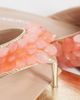 Glamorous Glamorous flip flops with faux shells in coral-Orange - 4
