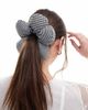 Glamorous Glamorous flower hair scrunchie in black and white gingham-Multi - 1