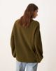 Glamorous Glamorous fluted sleeve sweater in khaki green - 2