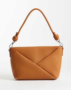Glamorous Glamorous folded detail shoulder bag in tan-Brown