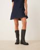 Glamorous Glamorous harness biker knee boots in black - 2