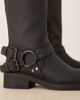 Glamorous Glamorous harness biker knee boots in black - 4