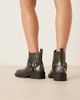 Glamorous Glamorous harness low ankle boots in washed black - 2