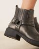 Glamorous Glamorous harness low ankle boots in washed black - 3