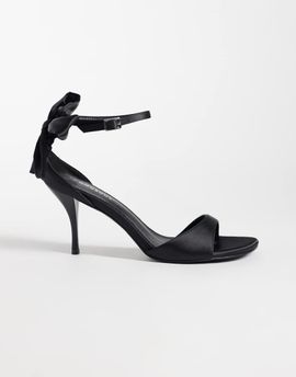 Glamorous Glamorous heeled sandals with bow back detail in black