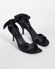 Glamorous Glamorous heeled sandals with bow back detail in black - 2