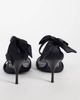 Glamorous Glamorous heeled sandals with bow back detail in black - 4