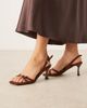 Glamorous Glamorous heeled sandals with buckle detail in brown faux suede - 1