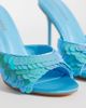 Glamorous Glamorous heeled sandals with sequins in blue - 4