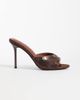 Glamorous Glamorous heeled sandals with sequins in brown - 1