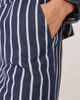 Glamorous Glamorous high rise drawstring straight leg pants in blue denim stripe - 3