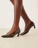 Glamorous Glamorous kitten heel pumps in chocolate patent-Brown - 1