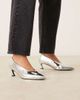 Glamorous Glamorous kitten heel pumps in silver - 1