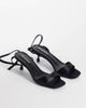 Glamorous Glamorous kitten heel sandals in black satin - 2
