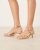 Glamorous Glamorous kitten heel strappy sandals in gold - 1