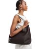 Glamorous Glamorous large woven shoulder bag in brown - 1
