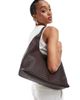 Glamorous Glamorous large woven shoulder bag in brown - 4