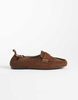Glamorous Glamorous loafers in brown suedette