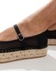 Glamorous Glamorous mary jane espadrilles in black mesh - 2
