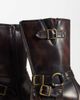 Glamorous Glamorous mid-ankle height moto boots in brown - 3