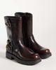 Glamorous Glamorous mid-ankle height moto boots in brown - 4