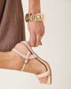 Glamorous Glamorous mid heel sandals in cream-Neutral - 3