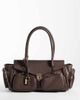 Glamorous Glamorous multi pocket shoulder bag with padlock in brown - 1