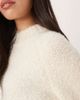 Glamorous Glamorous oversized baggy fit knit sweater in ecru-White - 3