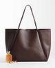 Glamorous Glamorous oversized faux leather tote bag in dark brown - 2