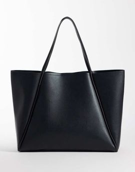 Glamorous Glamorous oversized faux leather tote in black