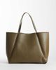 Glamorous Glamorous oversized faux leather tote in olive green - 1