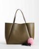 Glamorous Glamorous oversized faux leather tote in olive green - 2