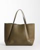 Glamorous Glamorous oversized faux leather tote in olive green - 4