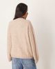 Glamorous Glamorous oversized v neck cardigan in heathered pink beige-Neutral - 4