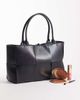 Glamorous Glamorous oversized woven tote bag in black - 2