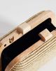 Glamorous Glamorous raffia wooden clutch purse in neutral-White - 4