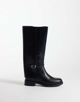 Glamorous Glamorous riding knee boots with buckle in black