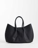 Glamorous Glamorous ruched top handle tote bag in black - 1