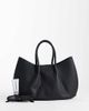 Glamorous Glamorous ruched top handle tote bag in black - 2