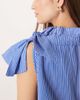 Glamorous Glamorous ruffle halterneck smock top in blue and white stripes - part of a set-Multi - 3