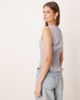Glamorous Glamorous shirred waist top with ruffle hem in blue plaid-Multi - 4