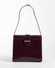Glamorous Glamorous shoulder bag in burgundy croc embossed-Red - 1