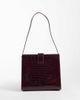 Glamorous Glamorous shoulder bag in burgundy croc embossed-Red - 4
