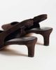 Glamorous Glamorous slingback kitten heel shoes in brown suedette - 2