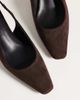 Glamorous Glamorous slingback kitten heel shoes in brown suedette - 3