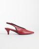 Glamorous Glamorous slingback kitten heel shoes in burgundy-Red - 1
