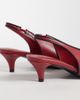 Glamorous Glamorous slingback kitten heel shoes in burgundy-Red - 4