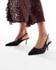 Glamorous Glamorous slingback pumps in mesh black polka dots - 4