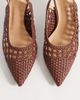 Glamorous Glamorous slingback woven heeled shoes in chocolate-Brown - 2